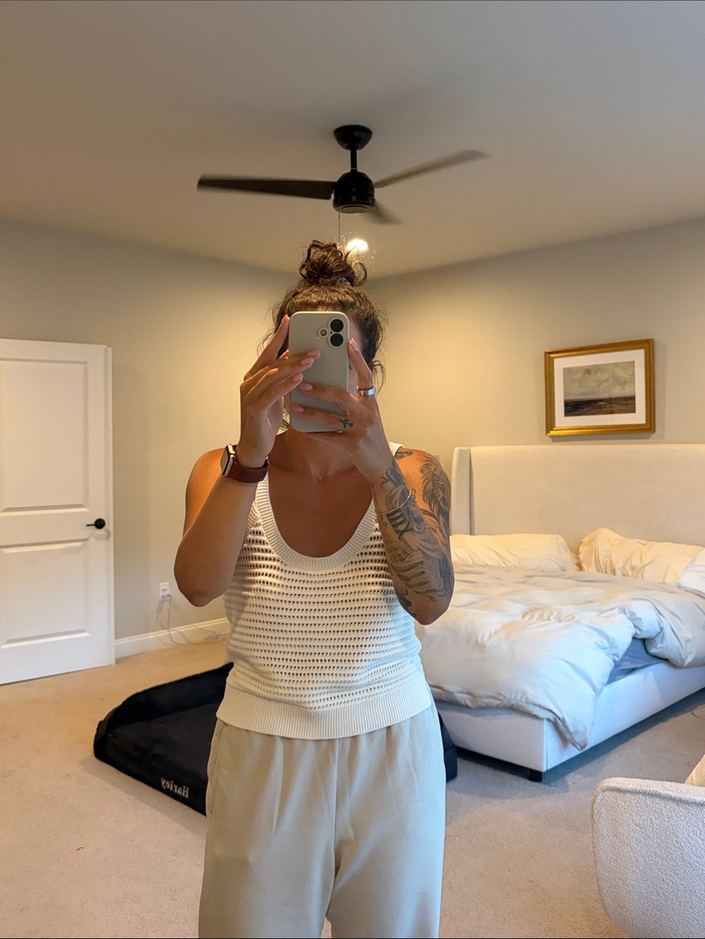 Abercrombie & Fitch White Knit Tank Top